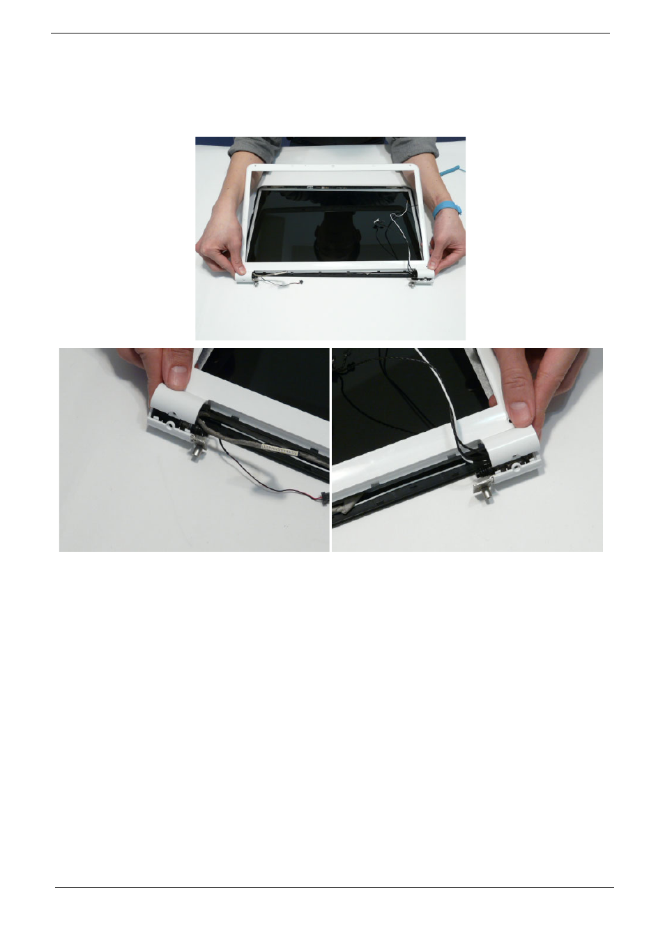 Replacing the lcd bezel | PACKARD BELL LJ77 User Manual | Page 122 / 222