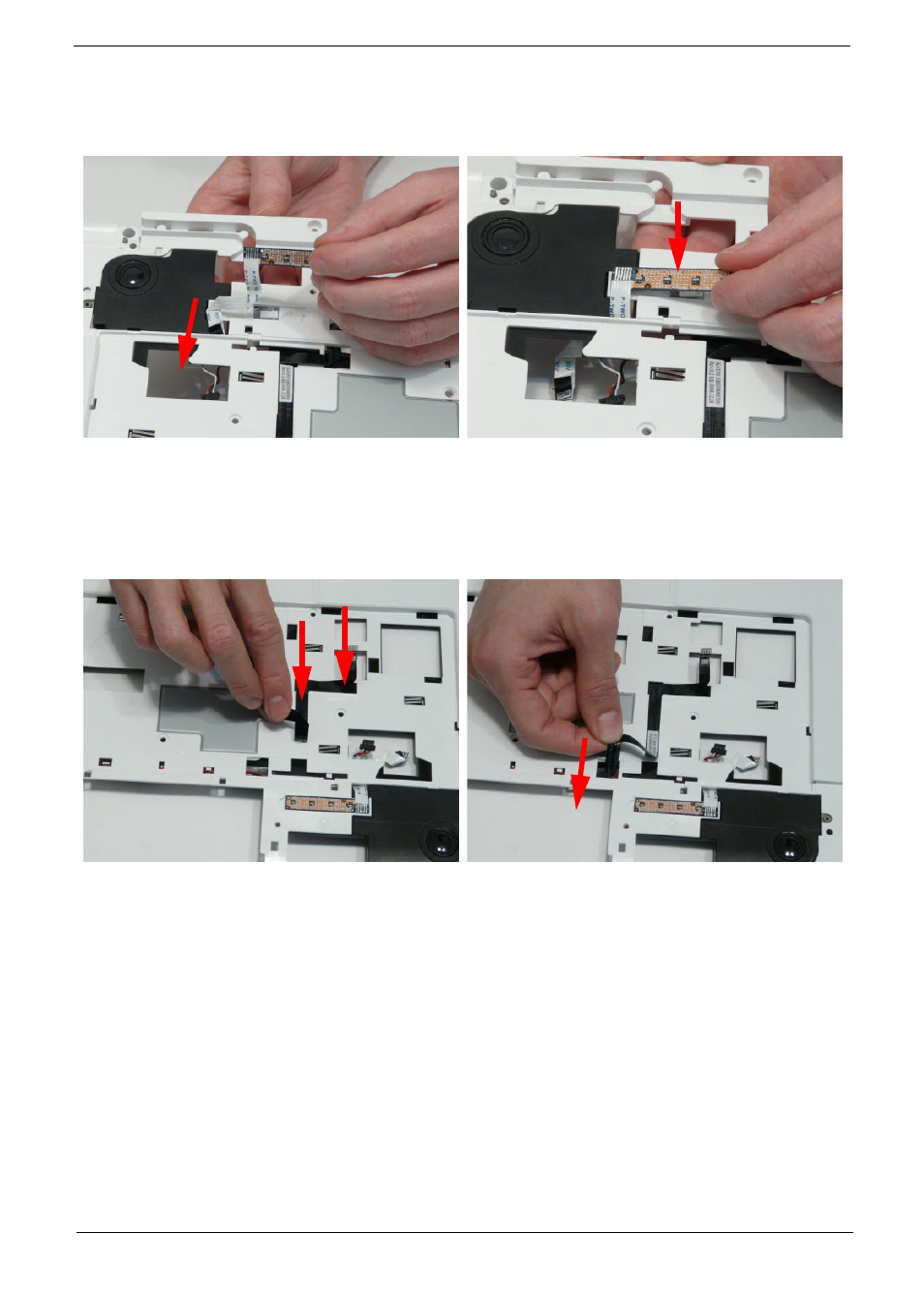 Replacing the led board, Replacing the media board ffc | PACKARD BELL LJ77 User Manual | Page 131 / 222