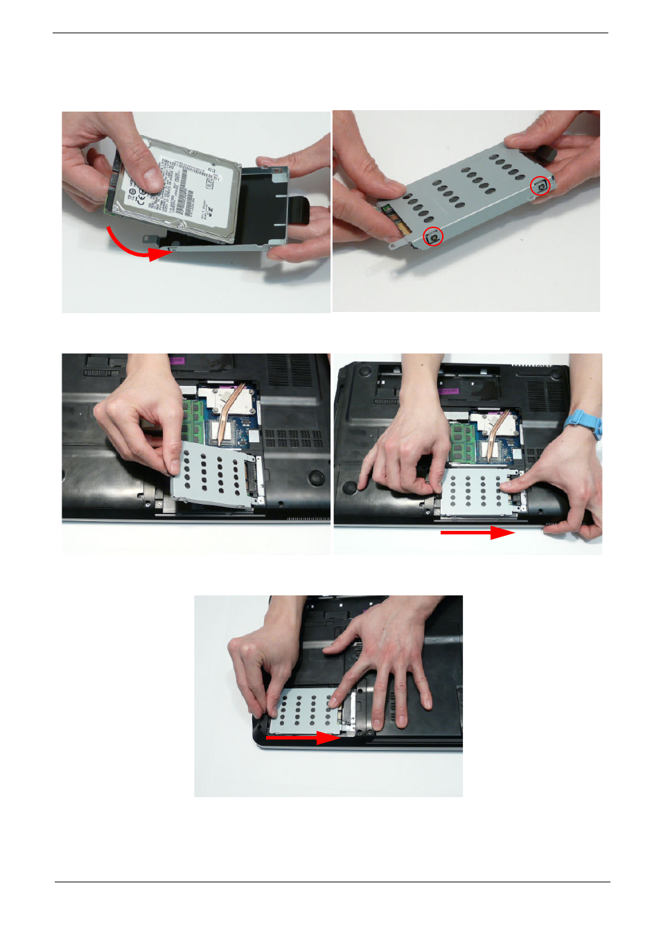 Replacing the hard disk drive modules | PACKARD BELL LJ77 User Manual | Page 143 / 222