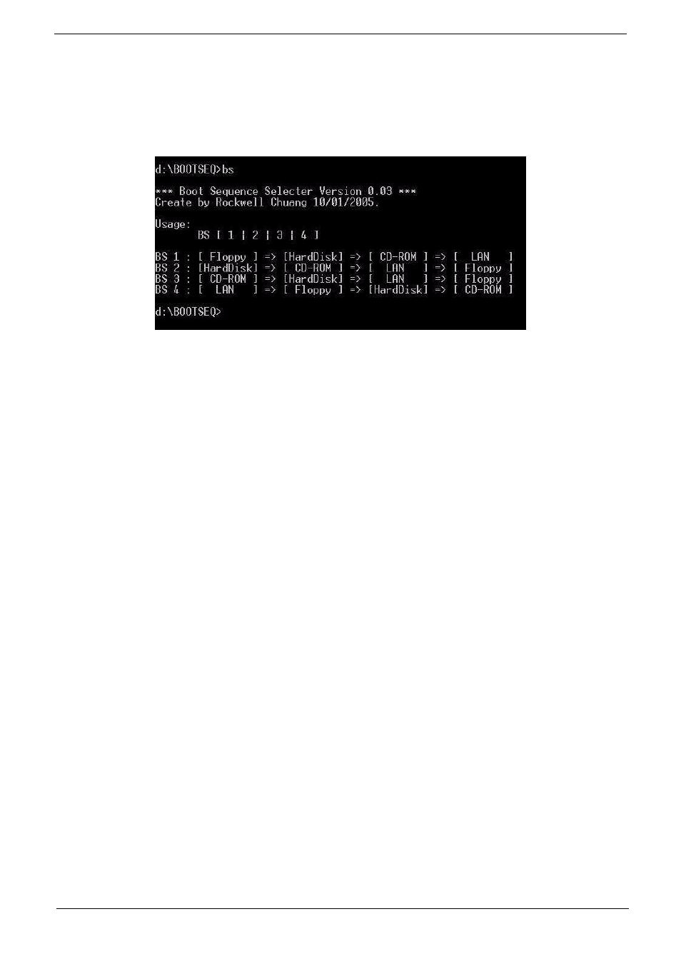 Using boot sequence selector | PACKARD BELL LJ77 User Manual | Page 55 / 222