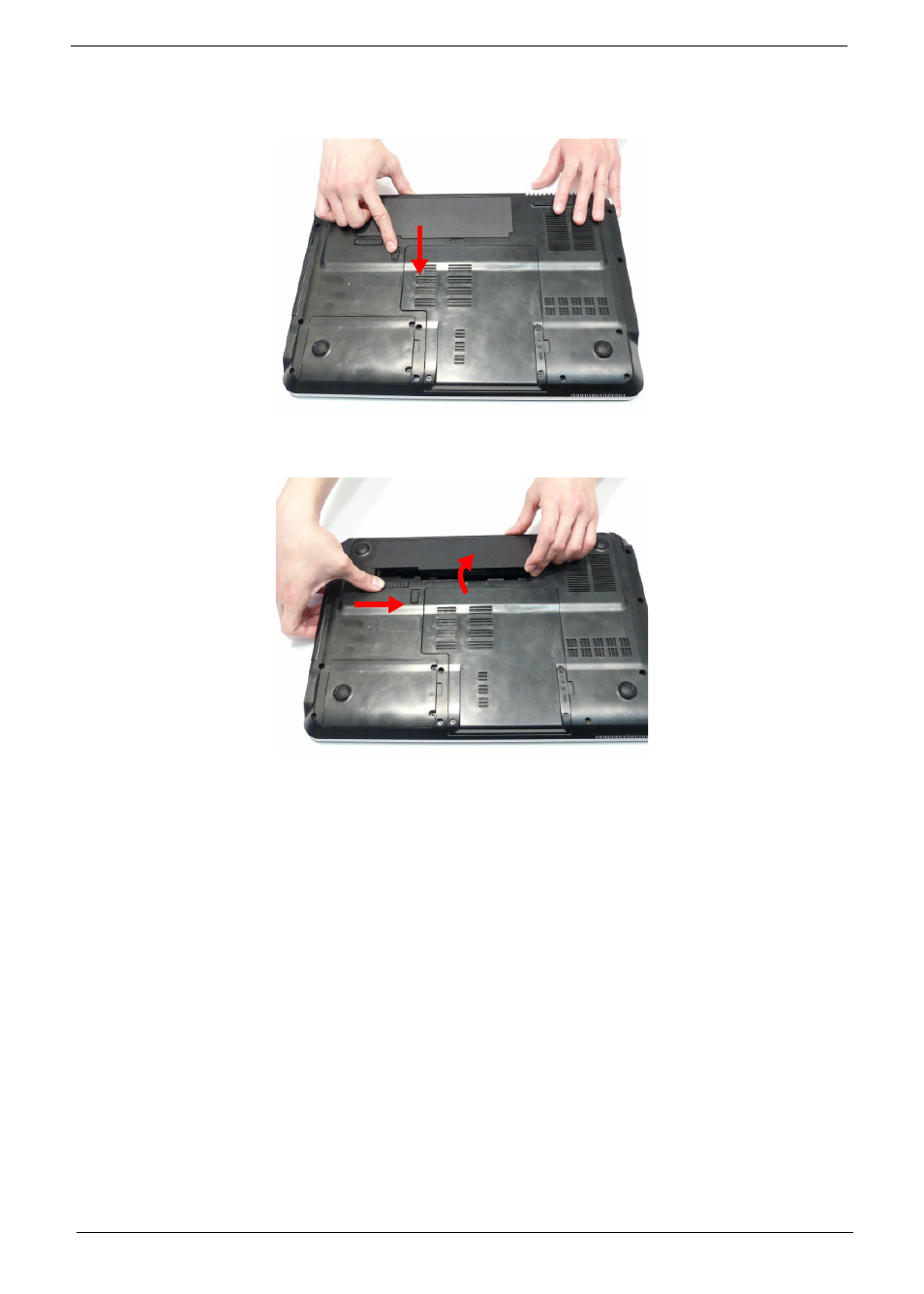 Removing the battery pack | PACKARD BELL LJ77 User Manual | Page 62 / 222