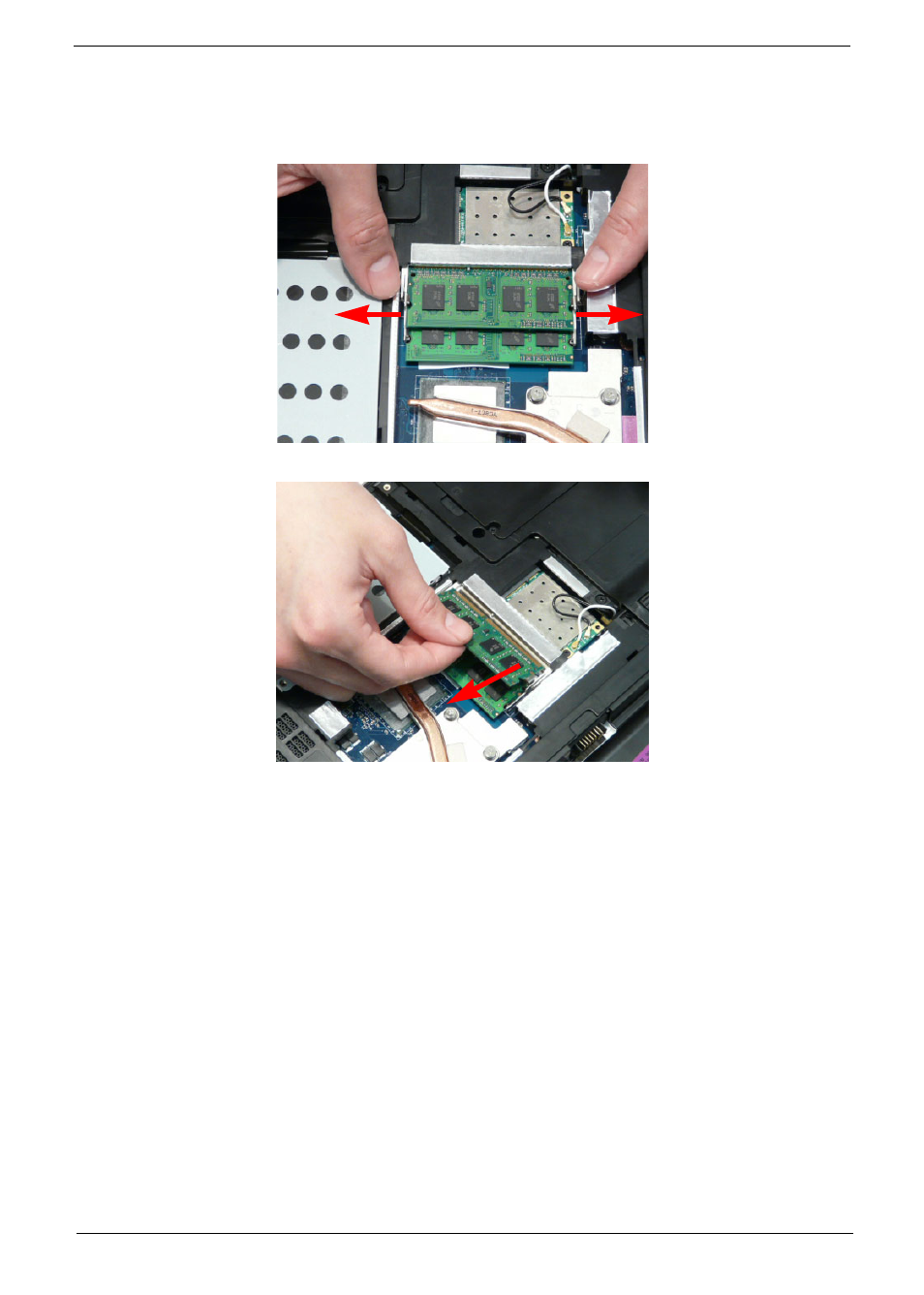 Removing the dimm modules | PACKARD BELL LJ77 User Manual | Page 67 / 222