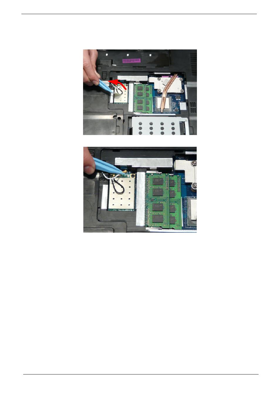 Removing the wlan module | PACKARD BELL LJ77 User Manual | Page 68 / 222