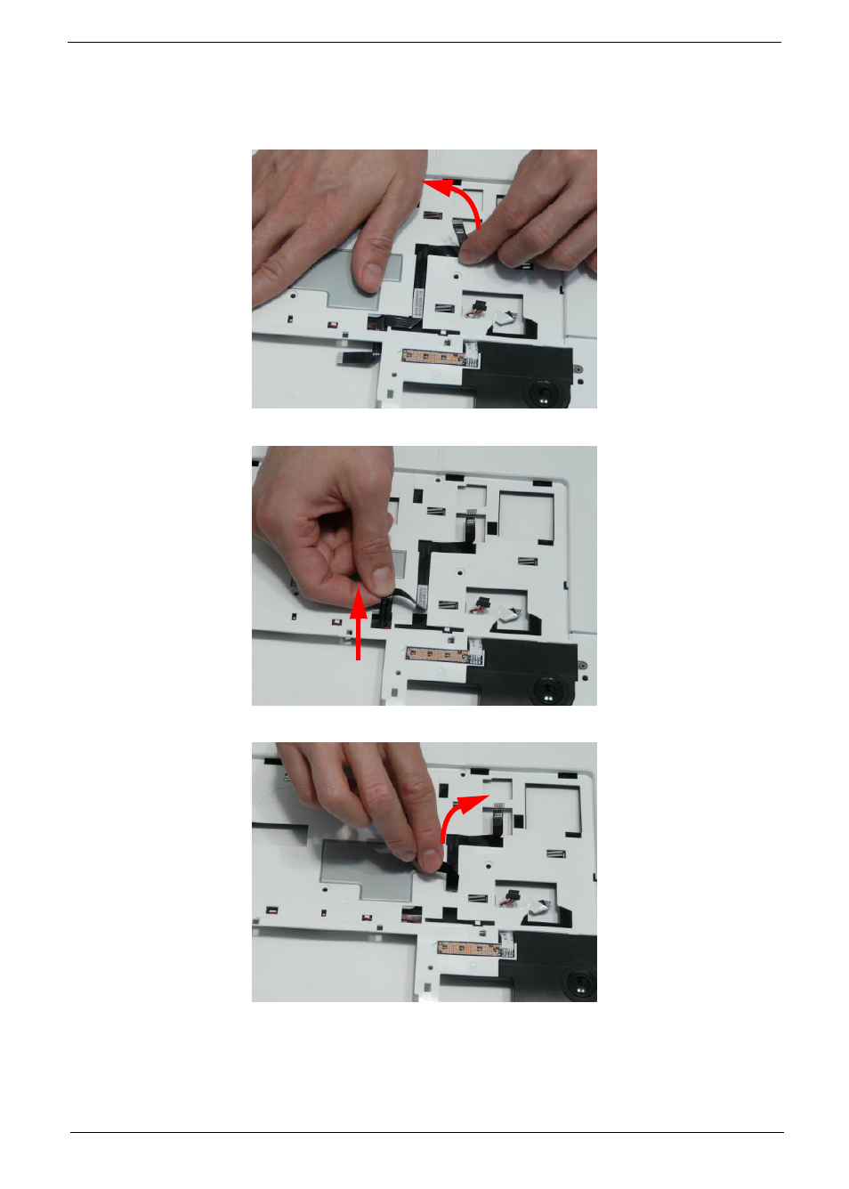 Removing the media board ffc | PACKARD BELL LJ77 User Manual | Page 91 / 222