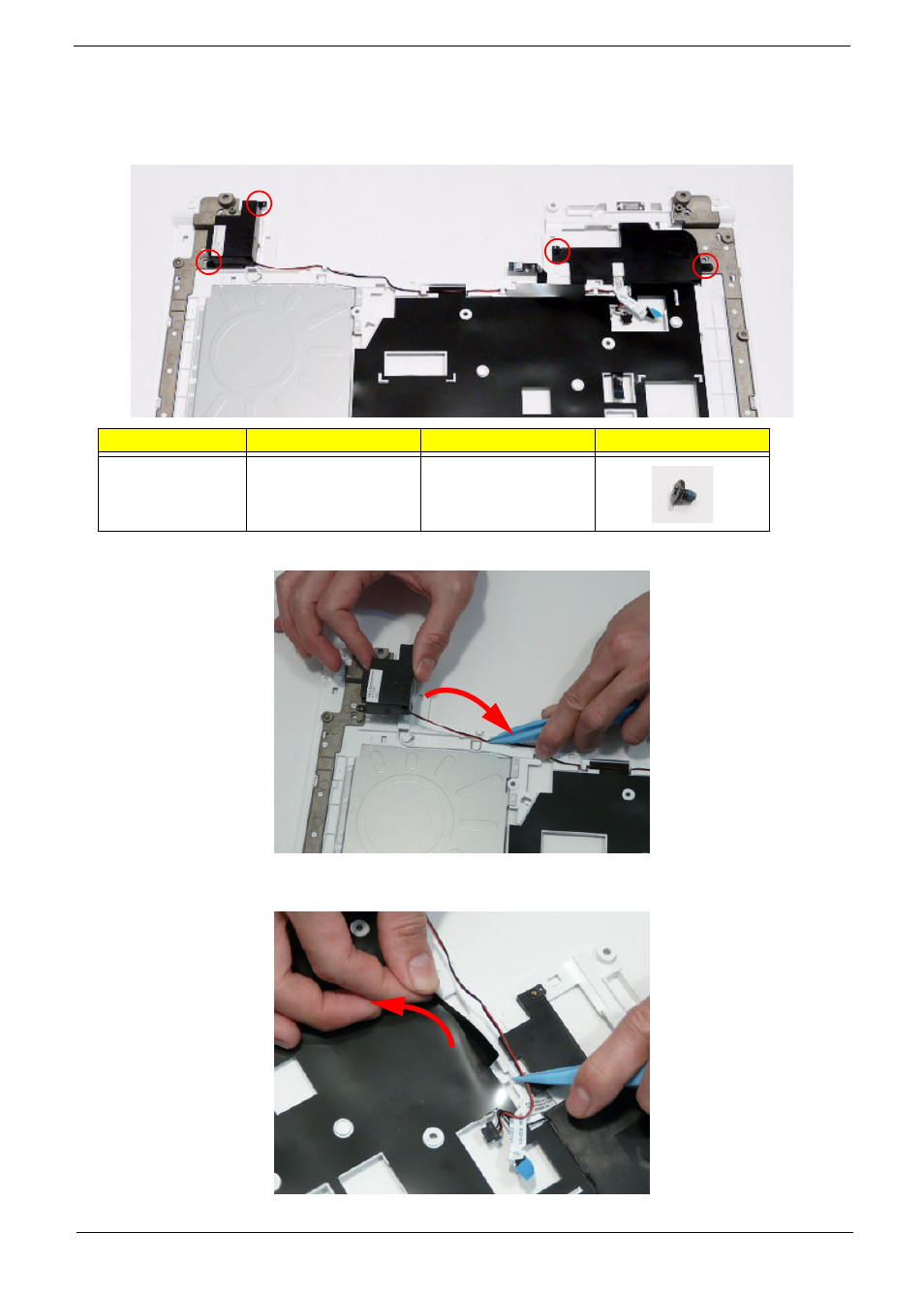 Removing the speaker module | PACKARD BELL LJ77 User Manual | Page 93 / 222