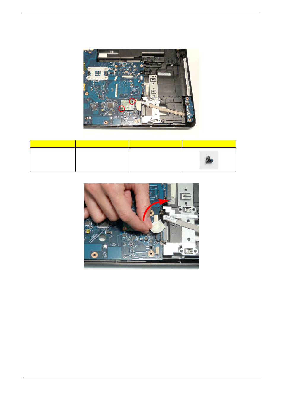 Removing the modem board | PACKARD BELL LJ77 User Manual | Page 96 / 222