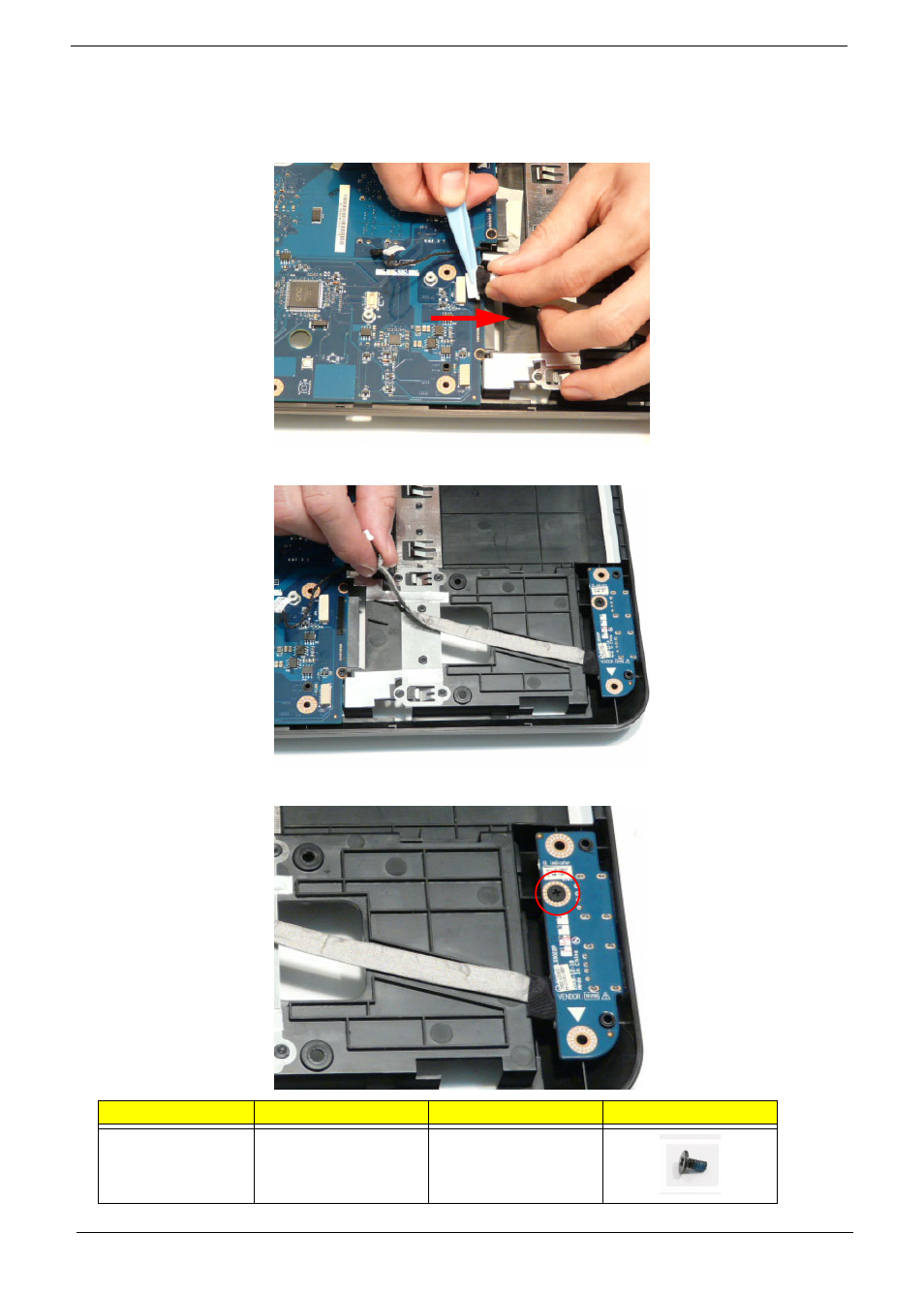 Removing the usb board | PACKARD BELL LJ77 User Manual | Page 98 / 222