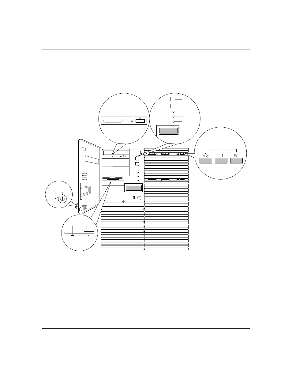 Chassis front features and controls | PACKARD BELL MH4000 User Manual | Page 21 / 204