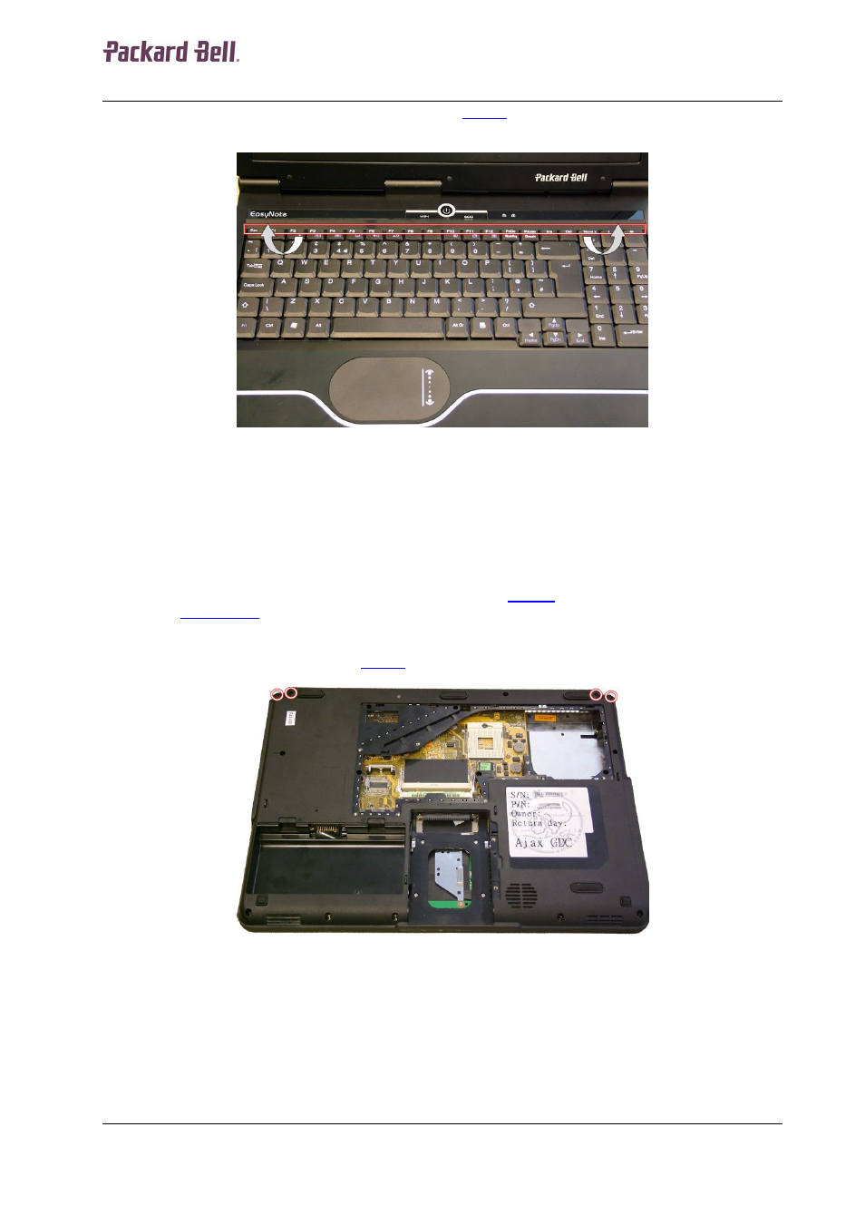 Lcd screen assembly | PACKARD BELL MX User Manual | Page 10 / 19