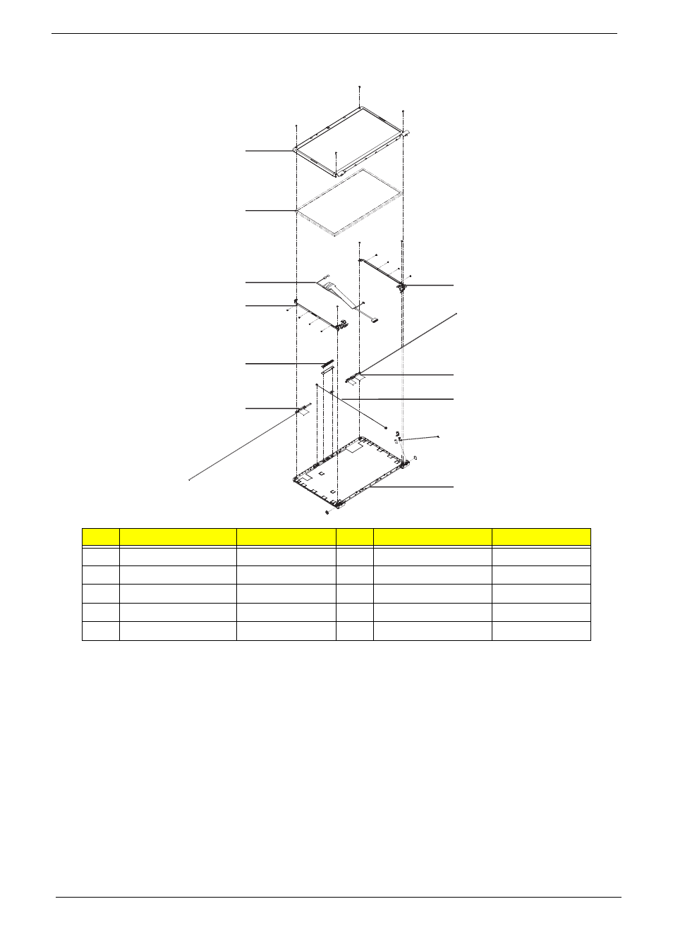 Lcd assembly | PACKARD BELL LJ61 User Manual | Page 174 / 202