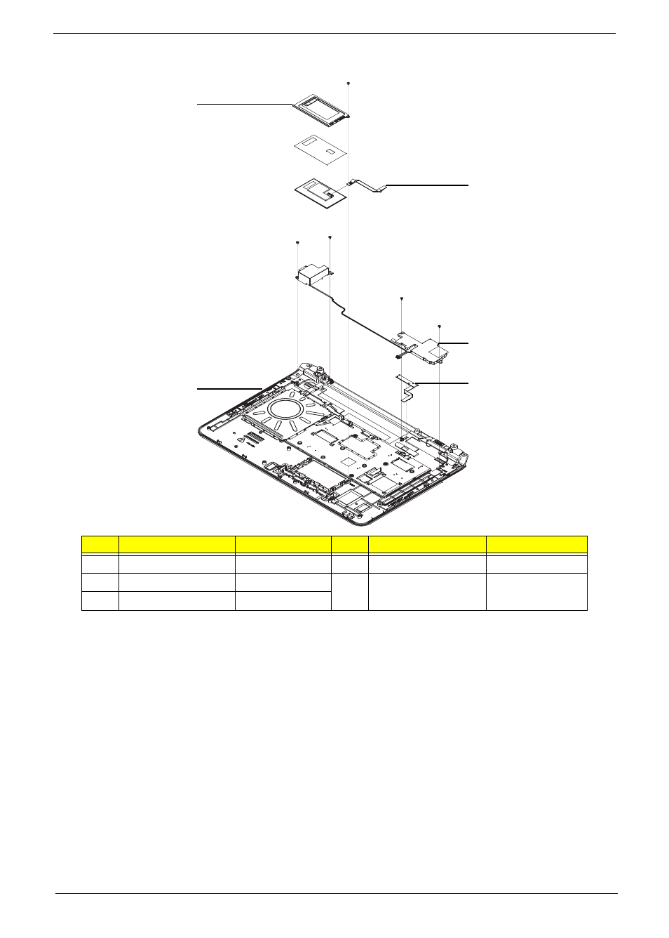 Base top assembly | PACKARD BELL LJ61 User Manual | Page 175 / 202