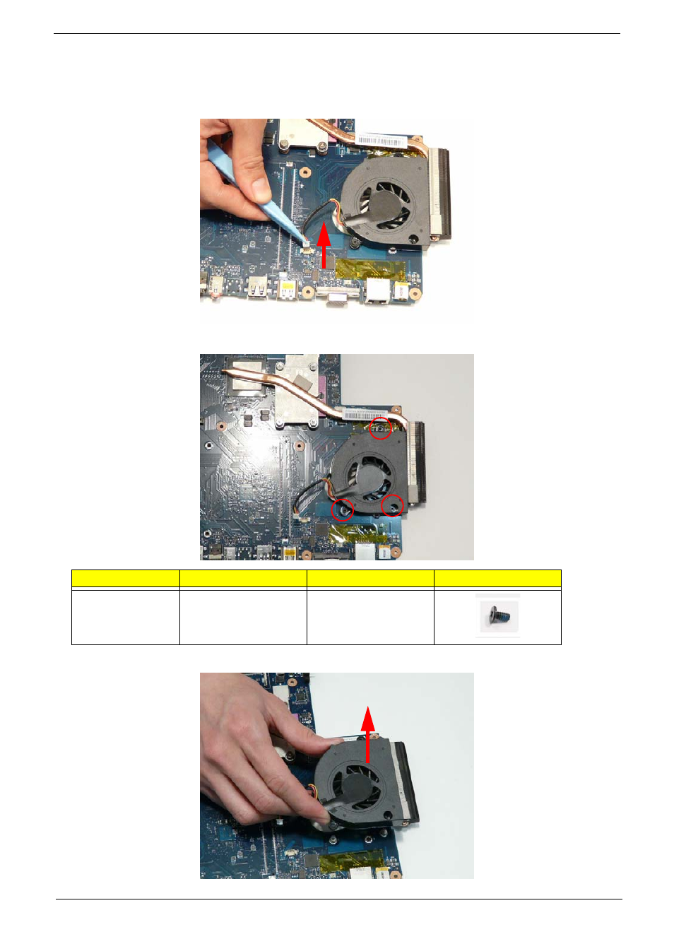 Removing the cpu fan | PACKARD BELL LJ61 User Manual | Page 97 / 202