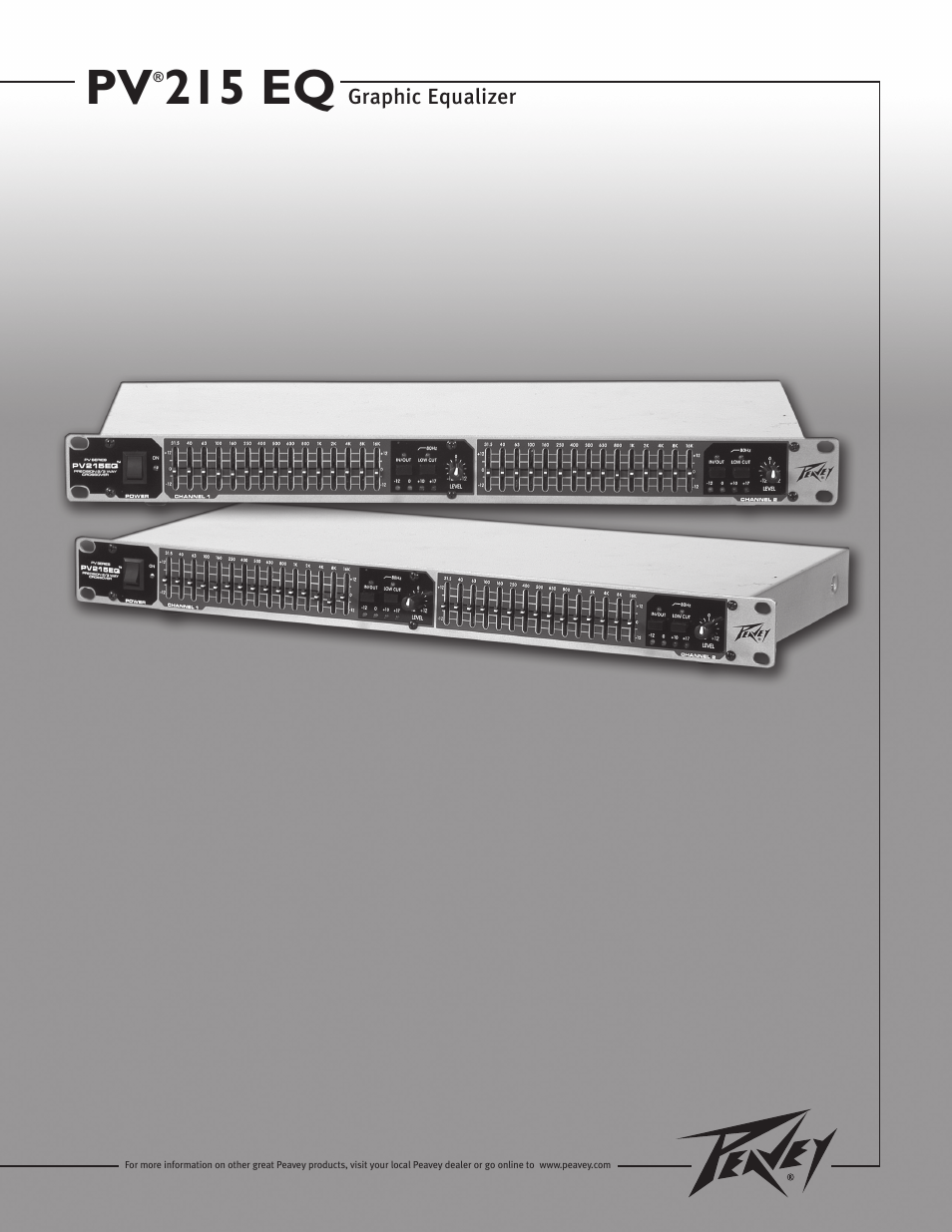 Peavey PV 215 EQ User Manual | 24 pages