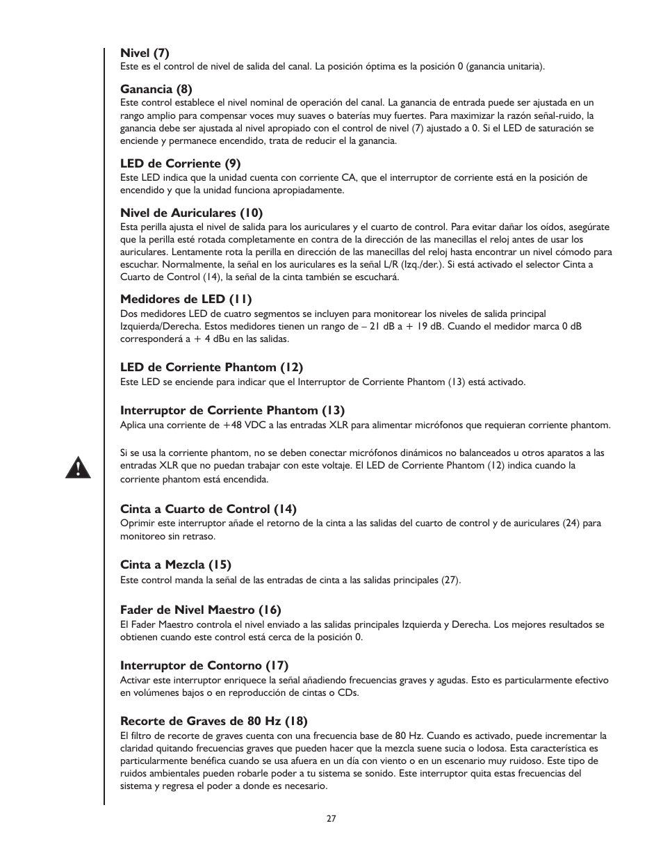 Peavey PV 6 User Manual | Page 27 / 32