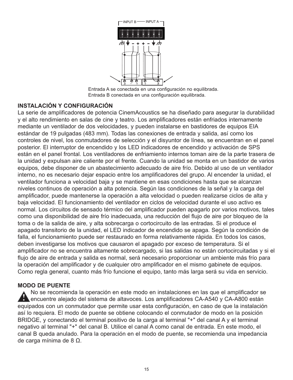 Peavey CA-A800B User Manual | Page 15 / 36