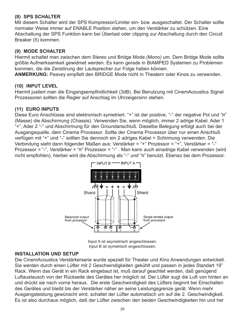 Peavey CA-A800B User Manual | Page 29 / 36