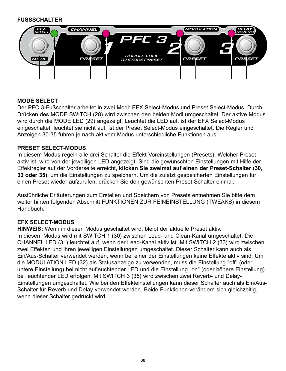 Pfc 3 | Peavey Transtube 9/0180305014 User Manual | Page 38 / 48