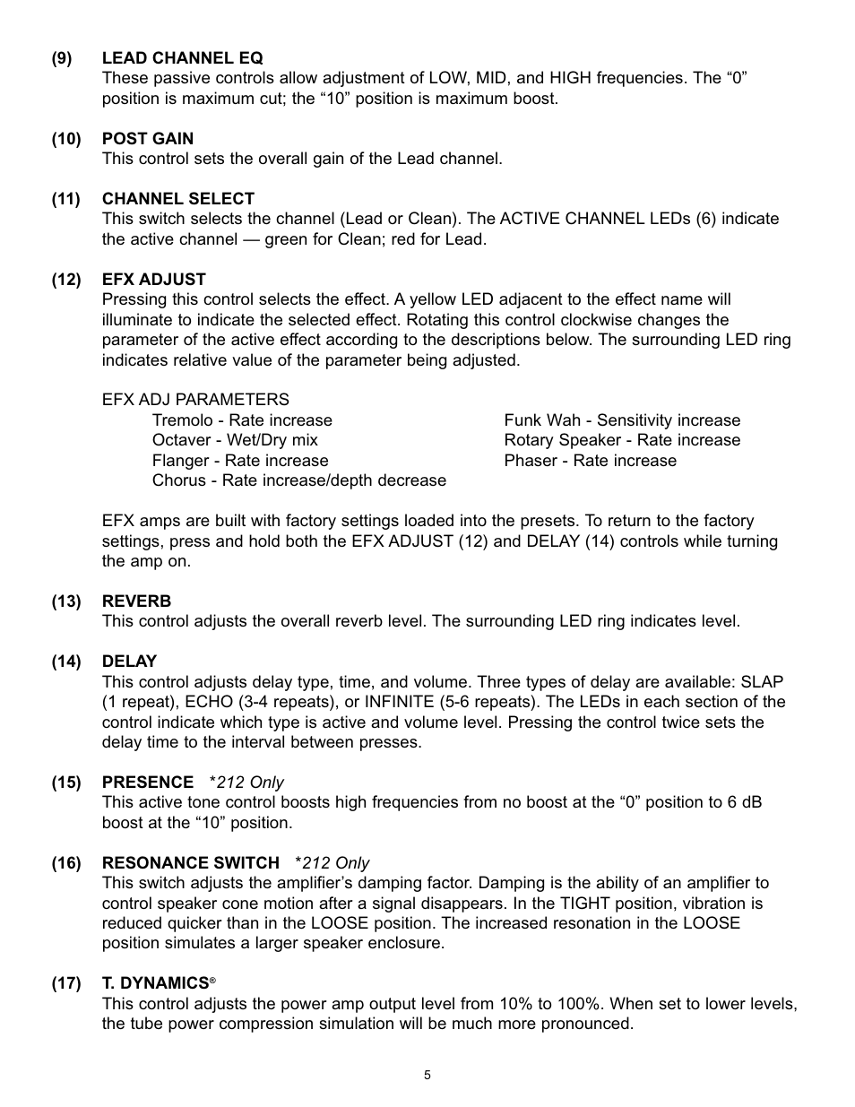 Peavey Transtube 9/0180305014 User Manual | Page 5 / 48