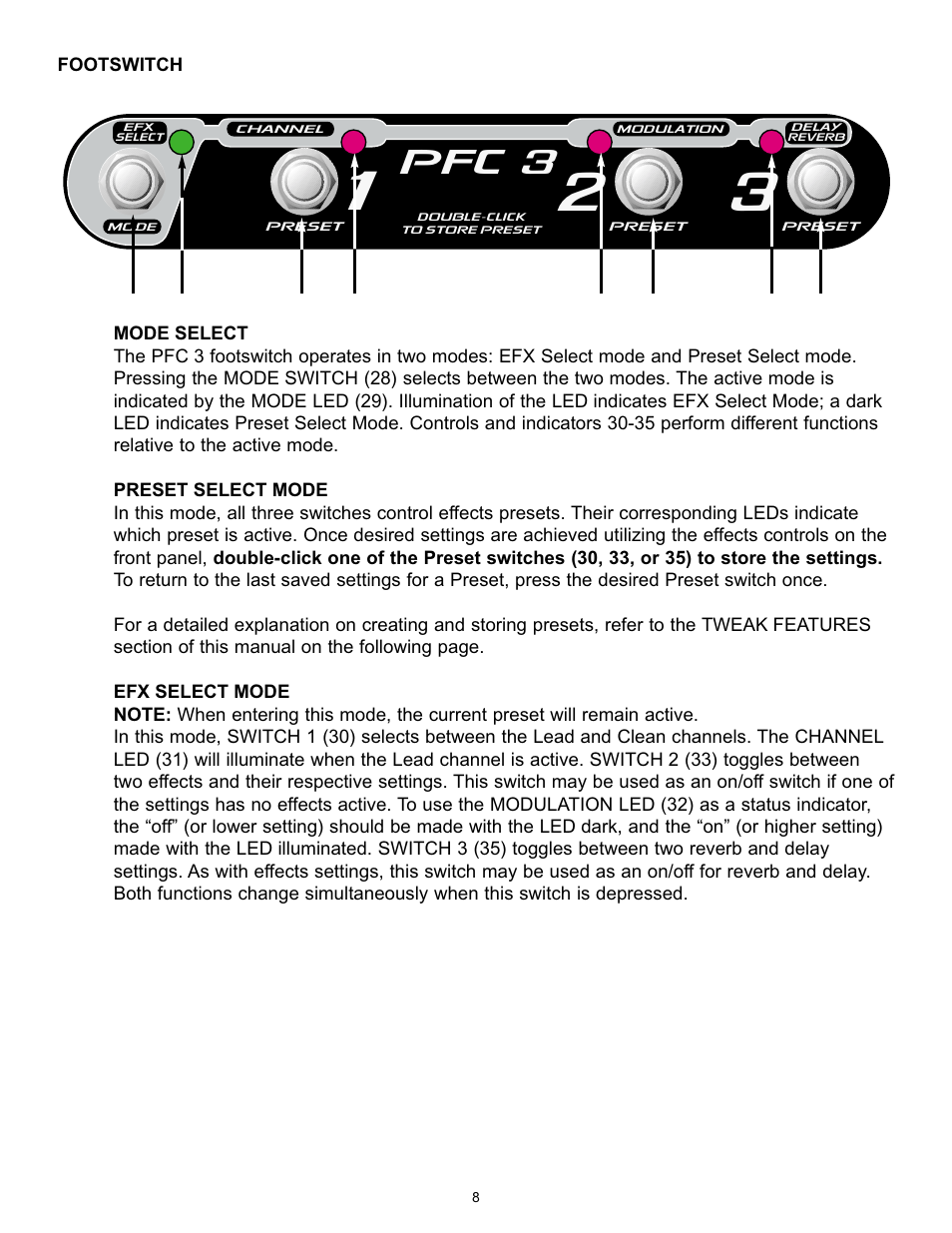 Pfc 3 | Peavey Transtube 9/0180305014 User Manual | Page 8 / 48