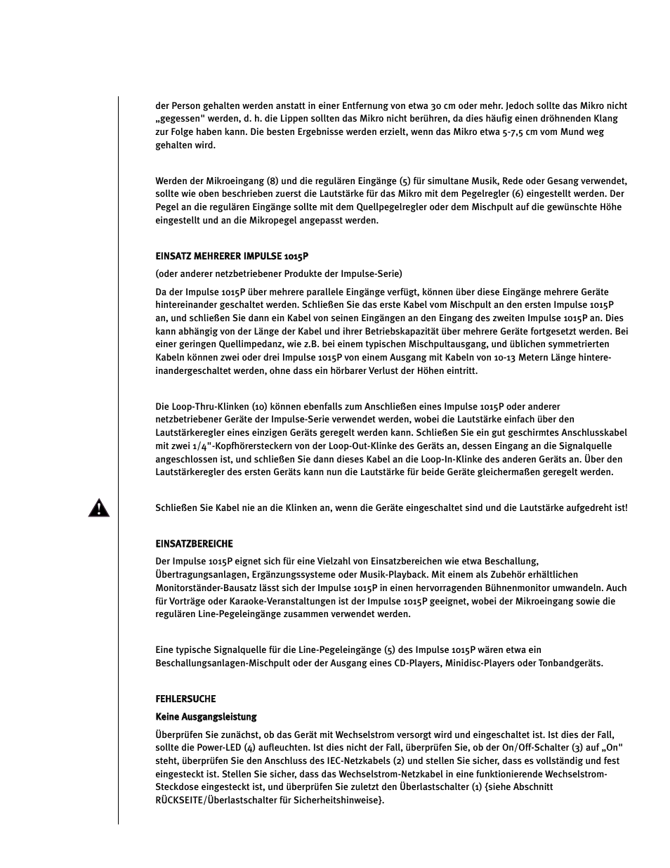 Peavey Impulse 1015P User Manual | Page 31 / 52