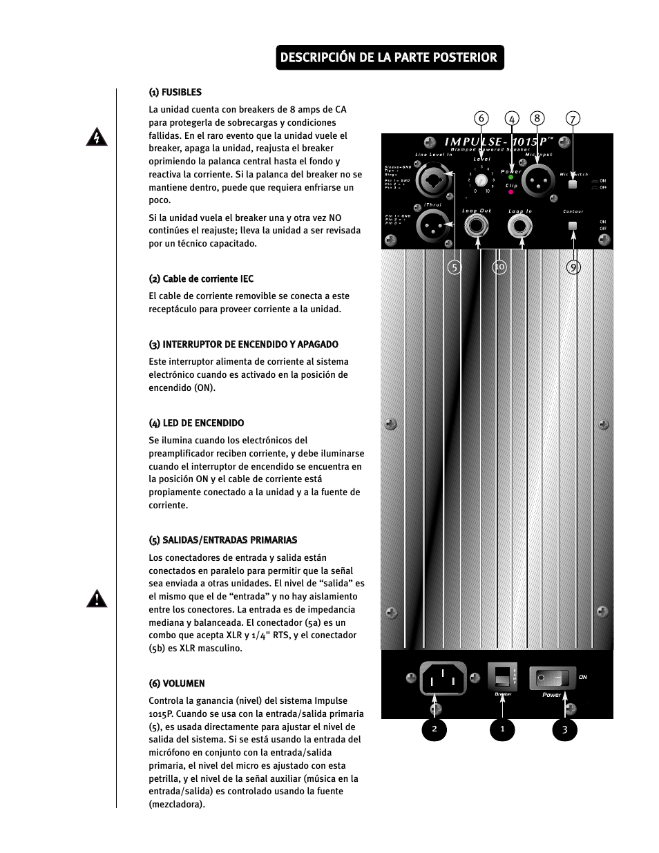 Peavey Impulse 1015P User Manual | Page 38 / 52