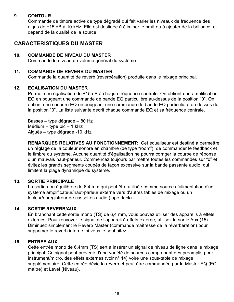 Peavey MP 400 User Manual | Page 18 / 28