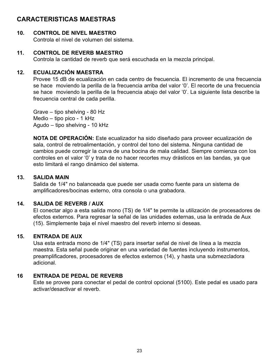 Peavey MP 400 User Manual | Page 23 / 28