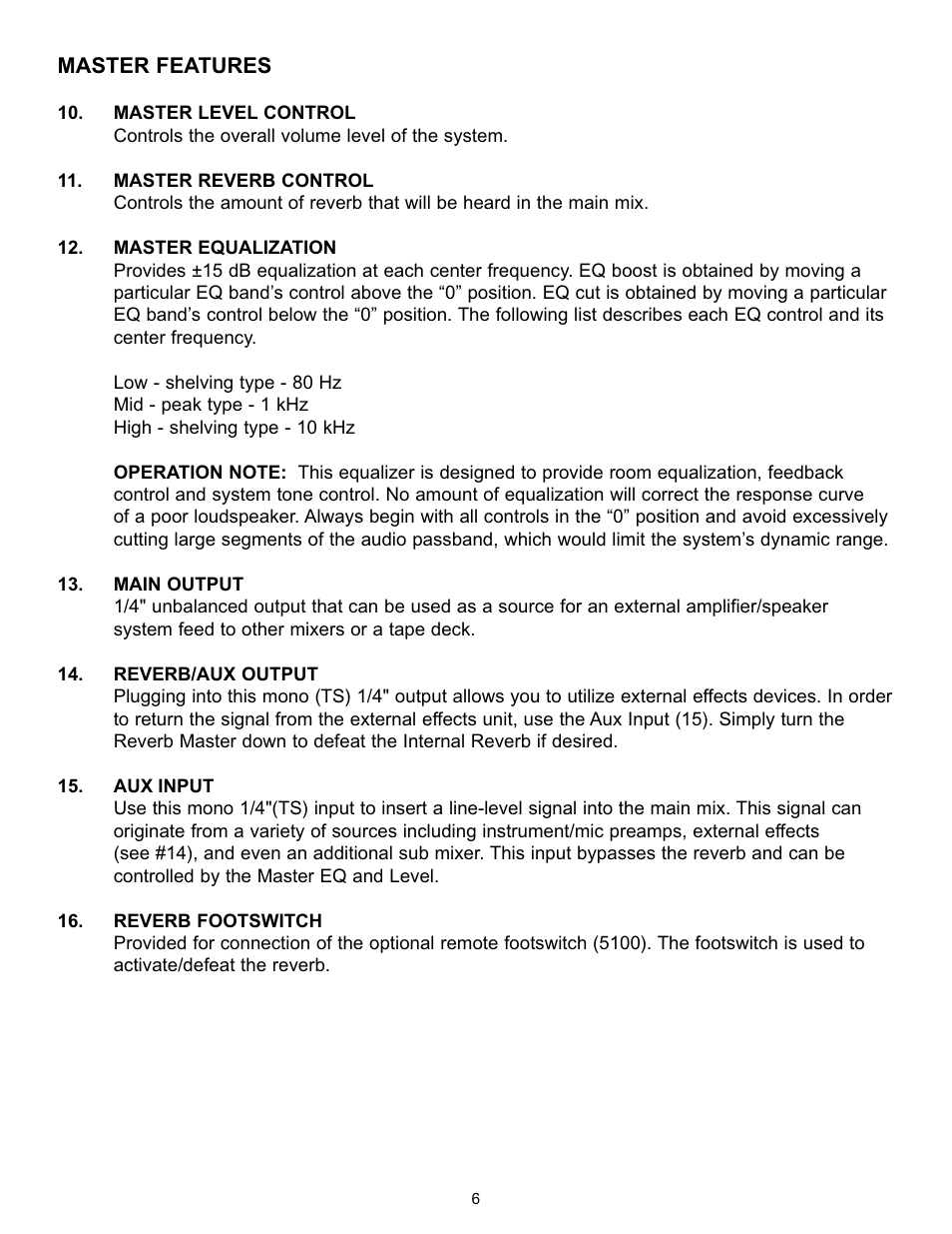 Peavey MP 400 User Manual | Page 6 / 28