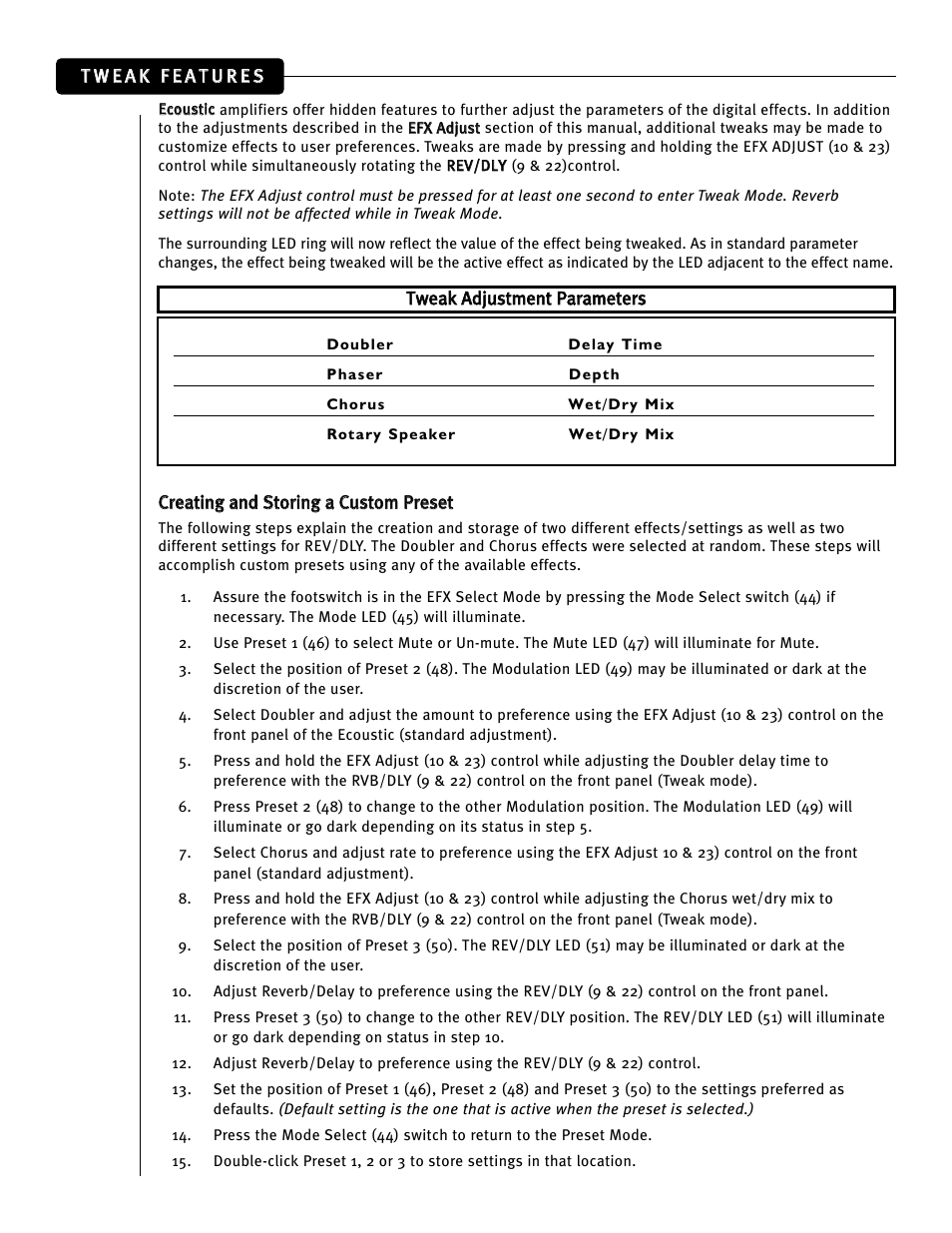 Peavey Ecoustic 110 User Manual | Page 11 / 52