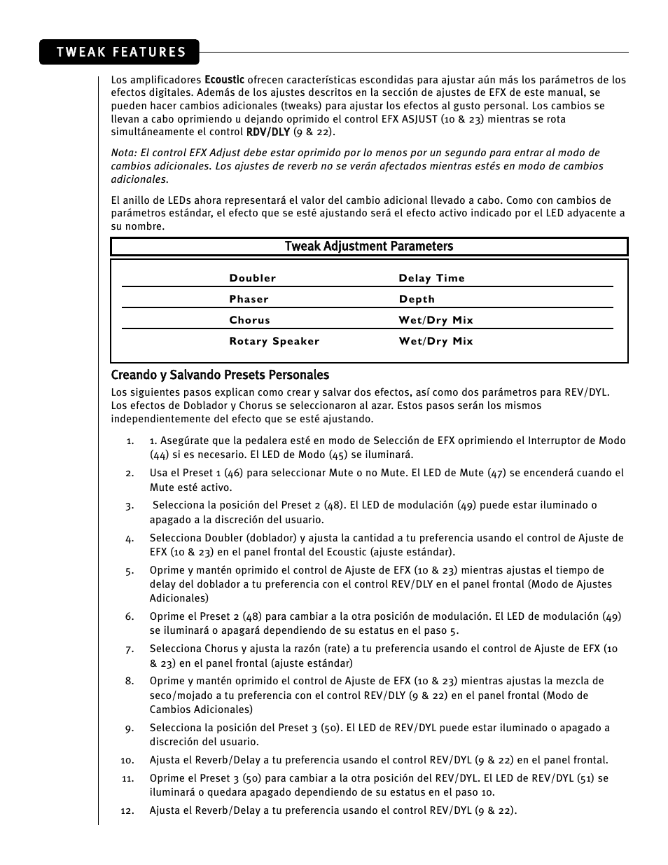 Peavey Ecoustic 110 User Manual | Page 24 / 52