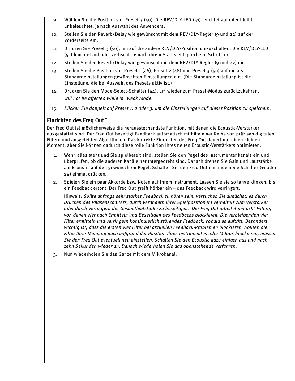 Peavey Ecoustic 110 User Manual | Page 36 / 52