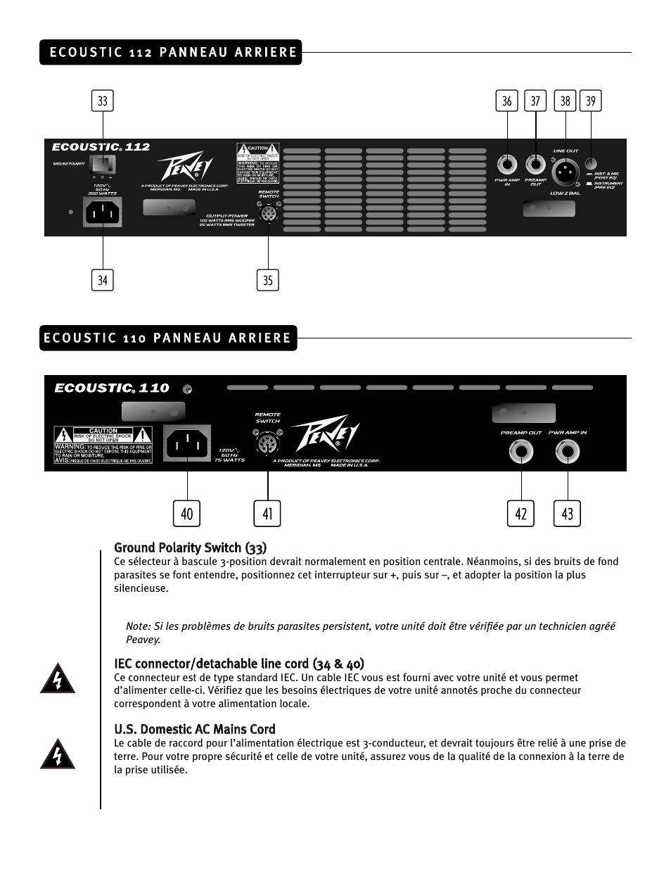 Peavey Ecoustic 110 User Manual | Page 43 / 52