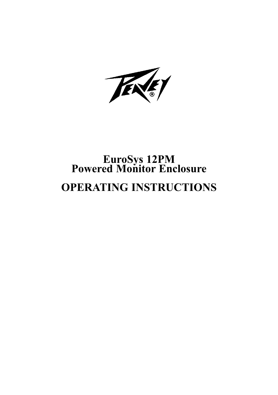 Peavey 12PM User Manual | 7 pages