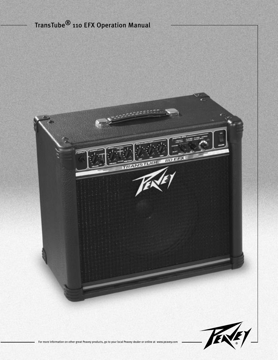 Peavey TRANSTUBE 110 EFX User Manual | 32 pages