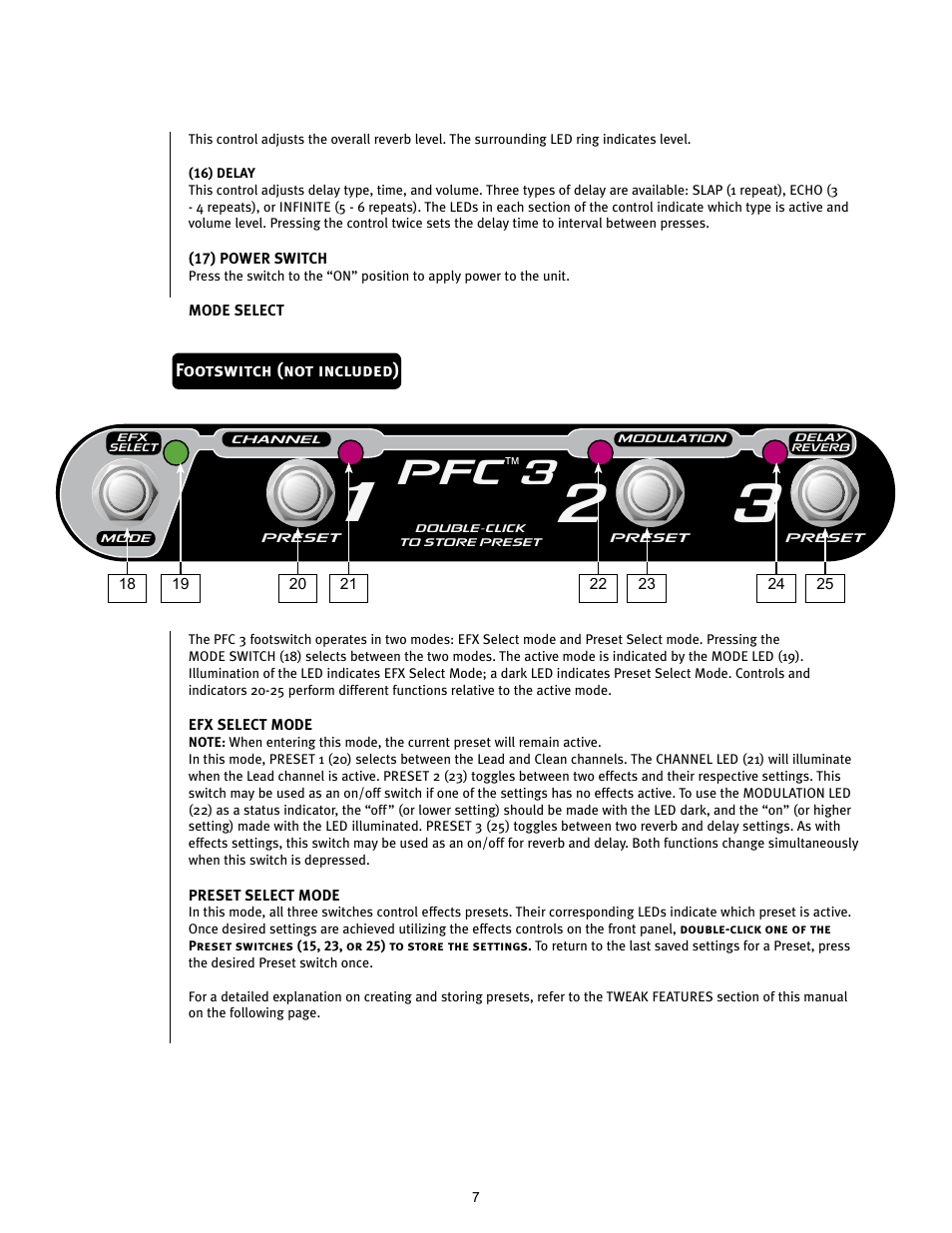 Pfc 3 | Peavey TRANSTUBE 110 EFX User Manual | Page 7 / 32
