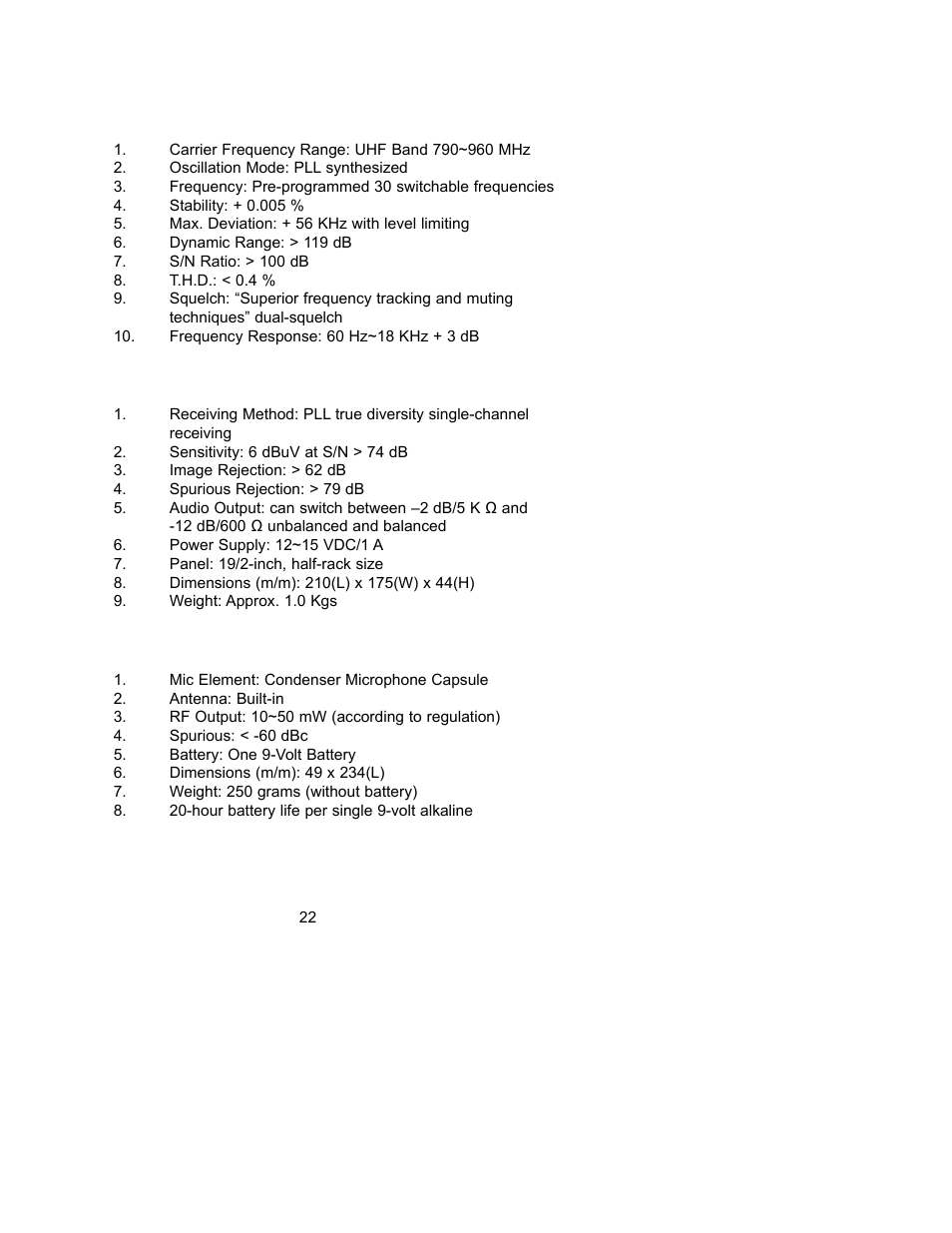 Peavey PCX-U302 User Manual | Page 22 / 28