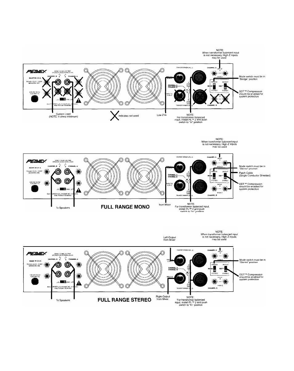 Wiring diagrams | Peavey CS 1800G User Manual | Page 11 / 32