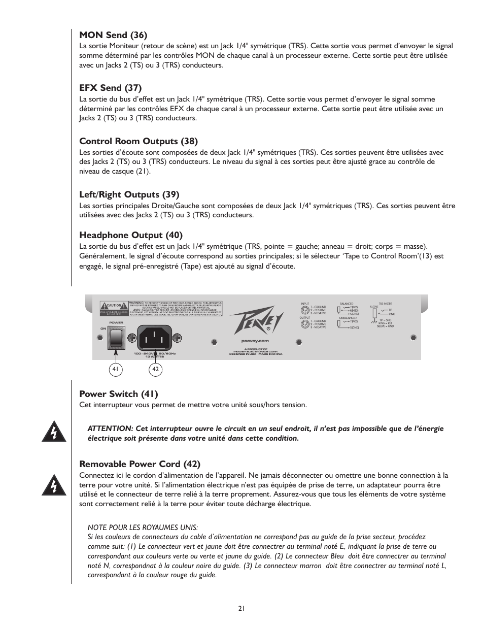 Peavey PV 10 User Manual | Page 21 / 36