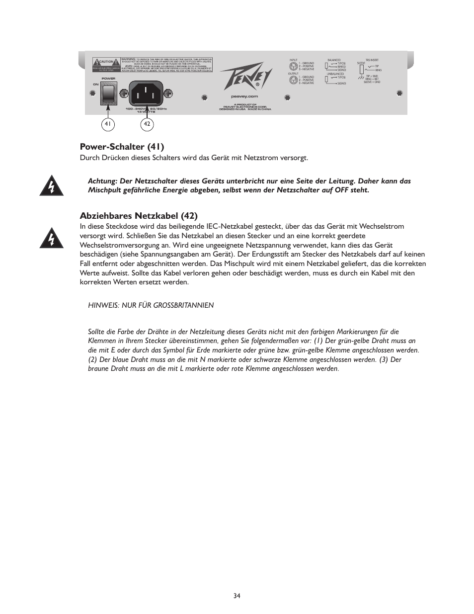 Peavey PV 10 User Manual | Page 34 / 36