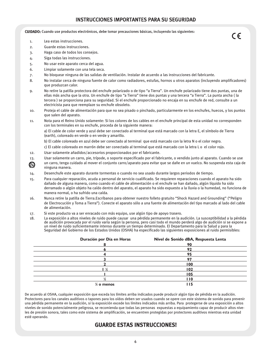 Peavey PV 10 User Manual | Page 6 / 36