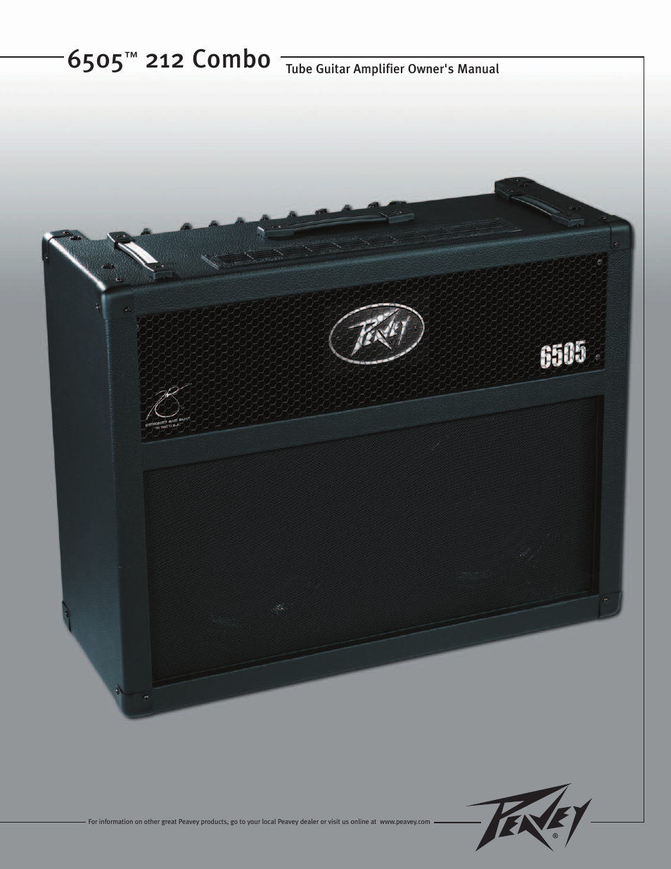 Peavey 6505 212 Combo User Manual | 16 pages