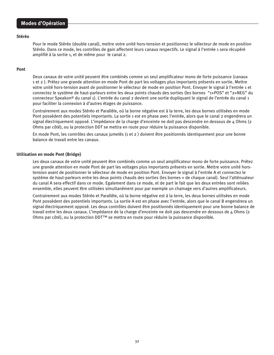 Peavey CS 3000 User Manual | Page 32 / 52