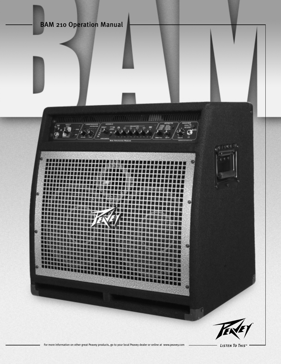 Peavey BAM 210 User Manual | 80 pages