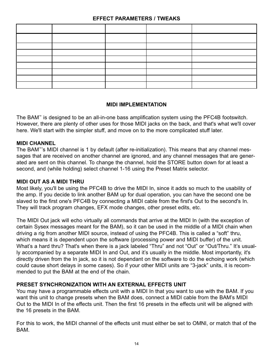 Peavey BAM 210 User Manual | Page 14 / 80
