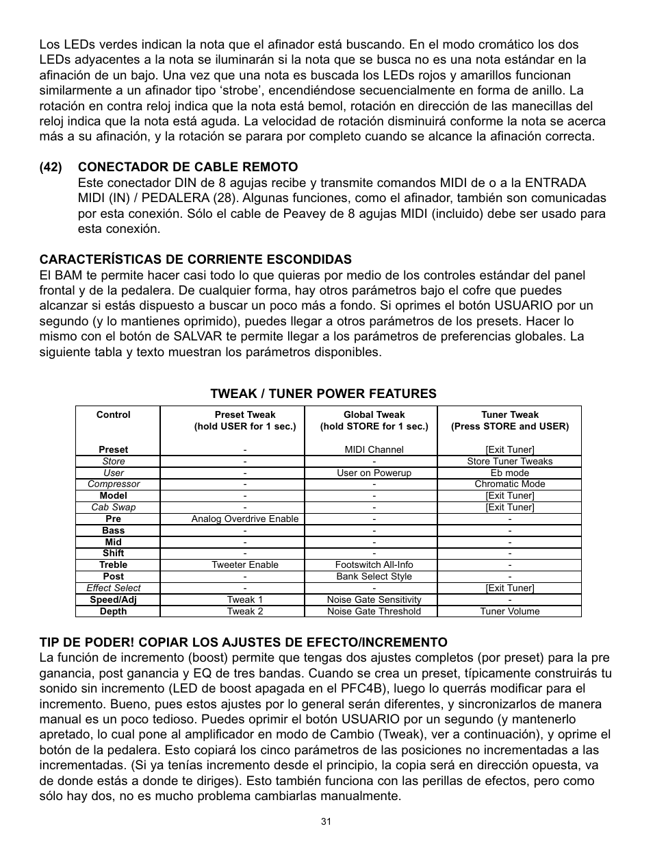 Peavey BAM 210 User Manual | Page 31 / 80