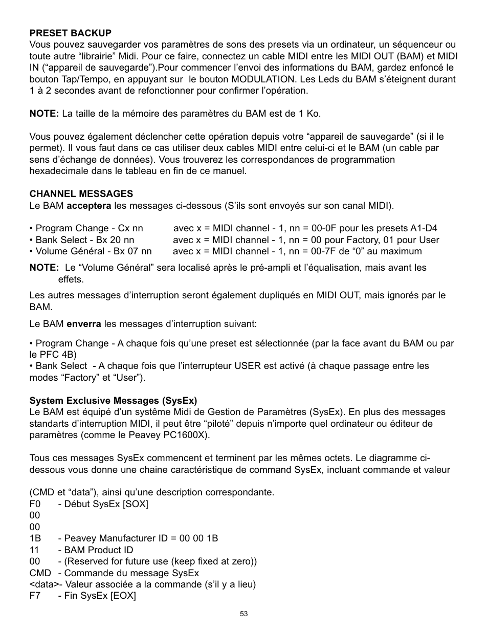 Peavey BAM 210 User Manual | Page 53 / 80