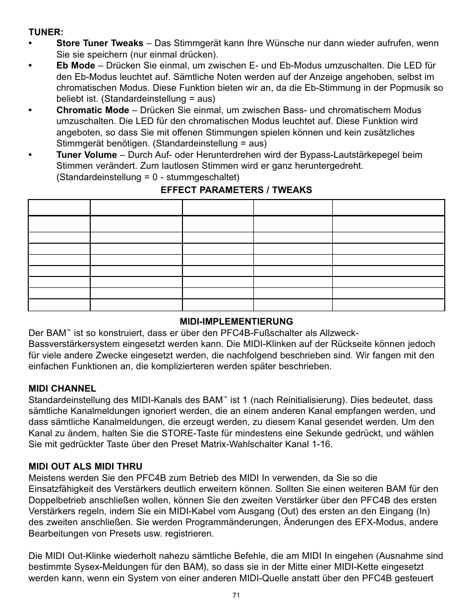 Peavey BAM 210 User Manual | Page 71 / 80