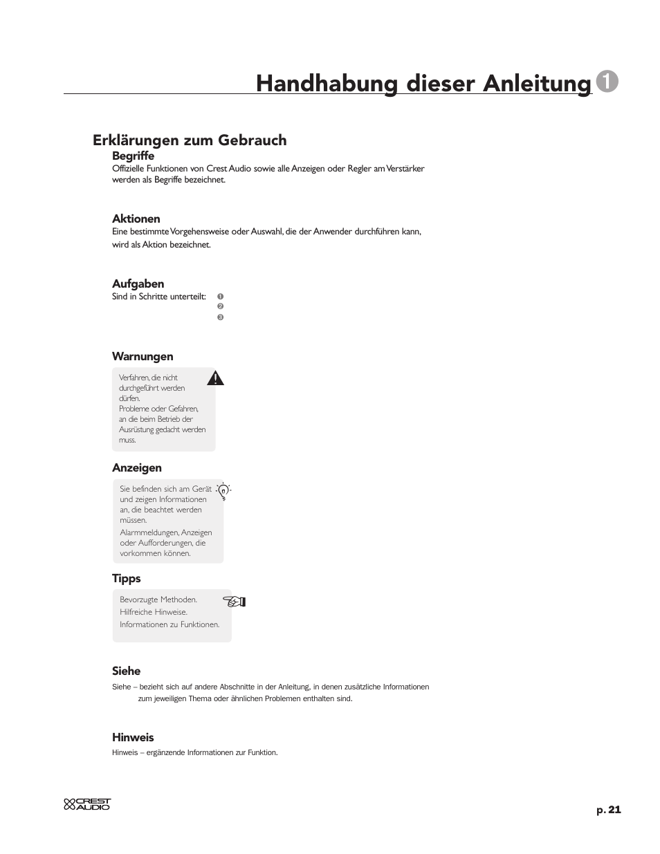 Handhabung dieser anleitung | Peavey CC 2800 User Manual | Page 28 / 84