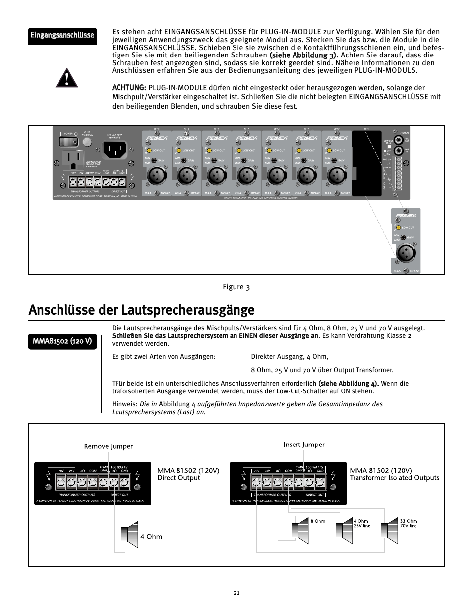 Peavey MMA8352 User Manual | Page 21 / 48