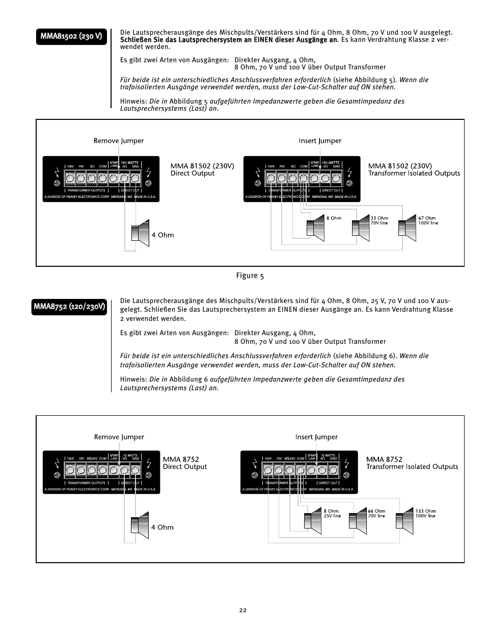 Peavey MMA8352 User Manual | Page 22 / 48